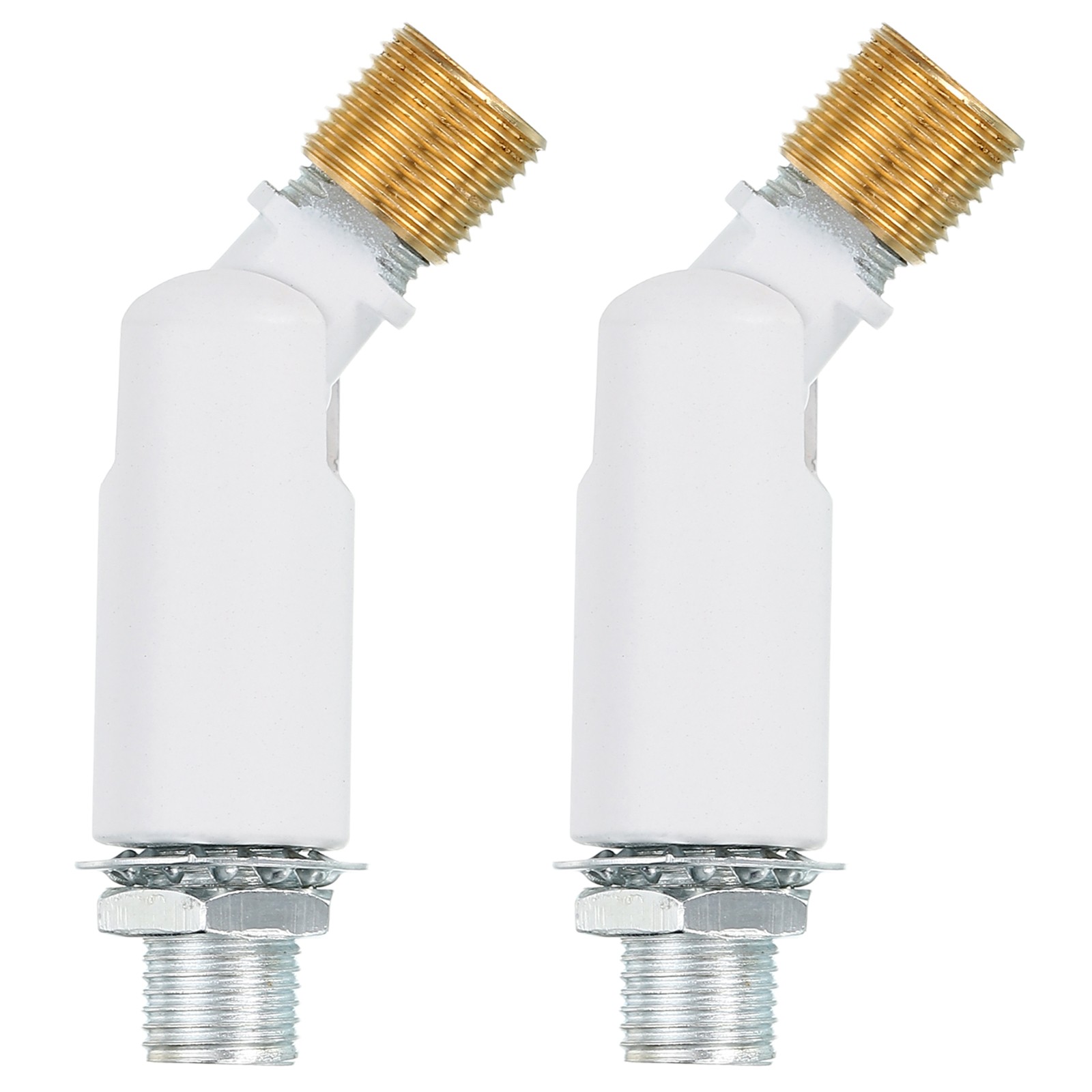 2Pcs 180 Degree M10 Thread White 46x15mm Sloped Ceiling Adapter