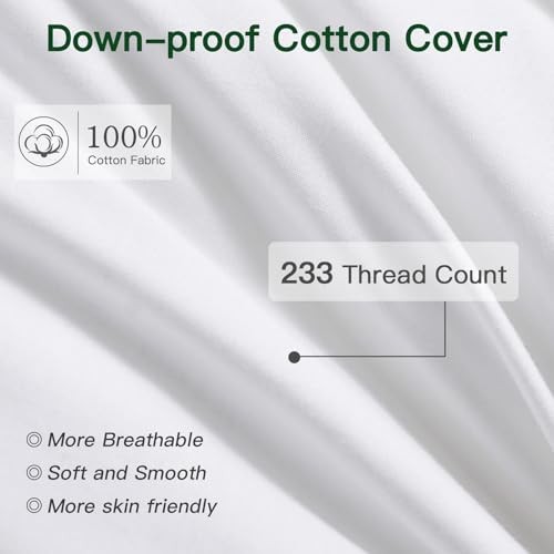 Pack of 1 Down and Feather Throw Pillow Inserts, 24 x 24x24 Inch (Pack of 1)