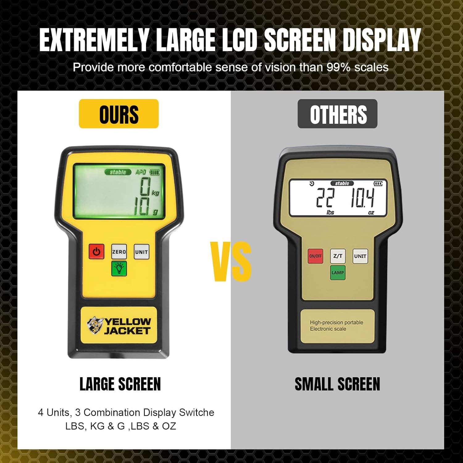 220 LBS High Precision Refrigerant Scale with LCD & Portable Case