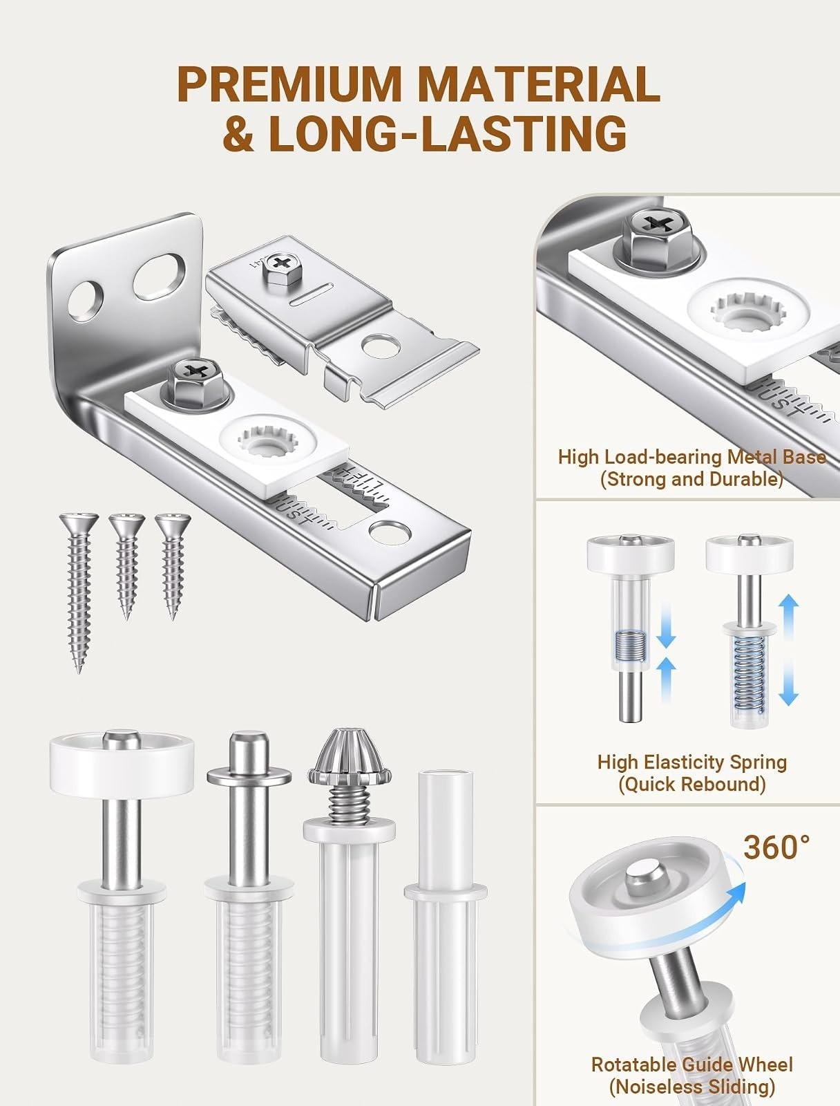 Bifold Door Hardware Repair Kit - 2 Pack Replacement Parts