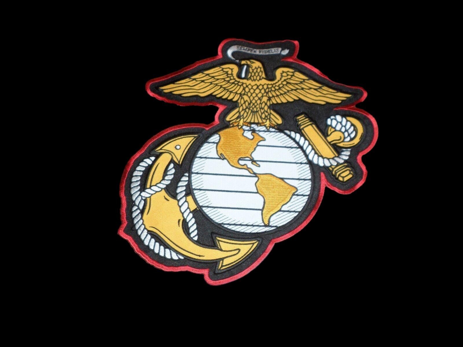 U.S MILITARY MARINE CORPS EAGLE GLOBE & ANCHOR EGA OVERSIZE BACK PATCH 10 X10.5