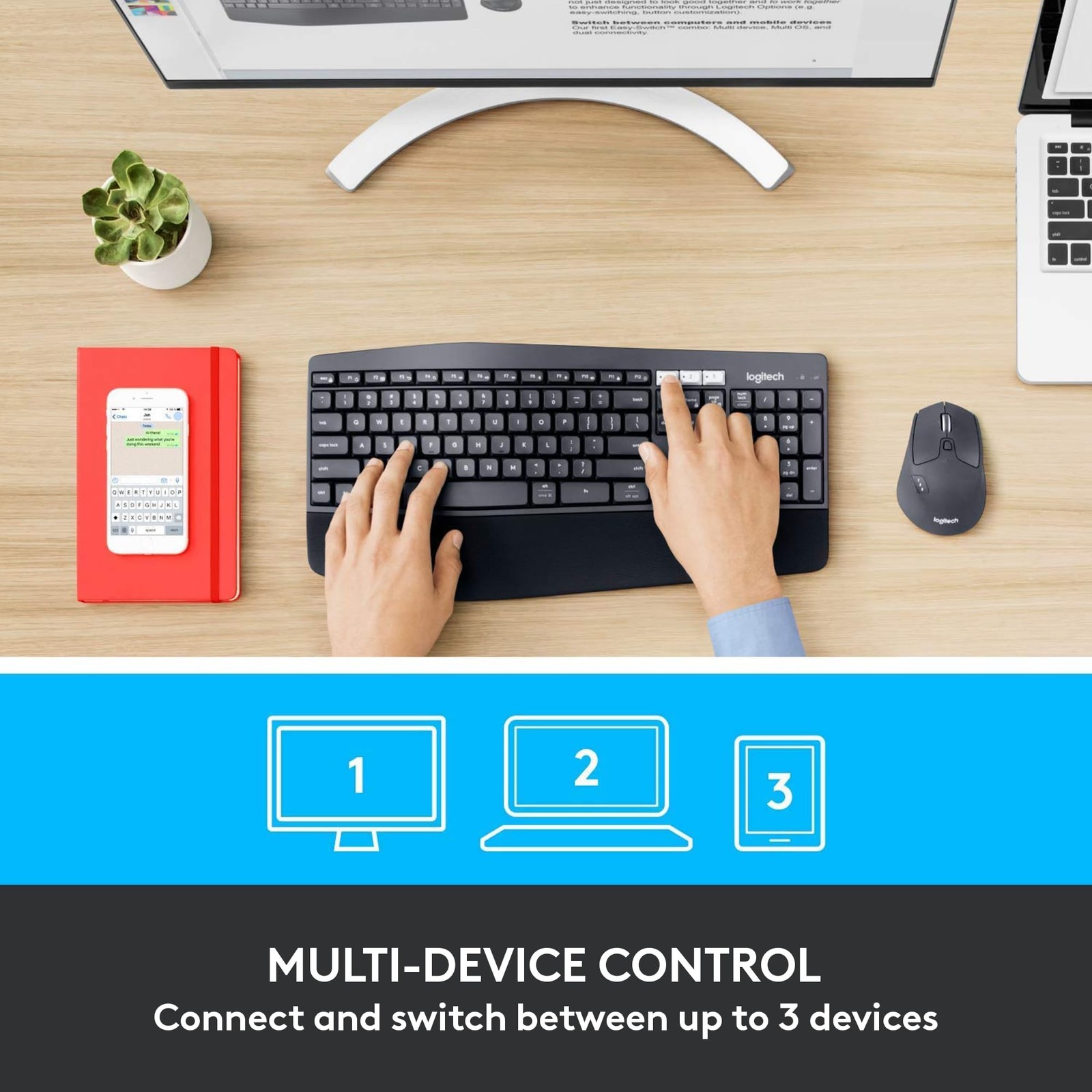 Logitech MK850 Performance Wireless Keyboard and Mouse Combo for Windows, mac...