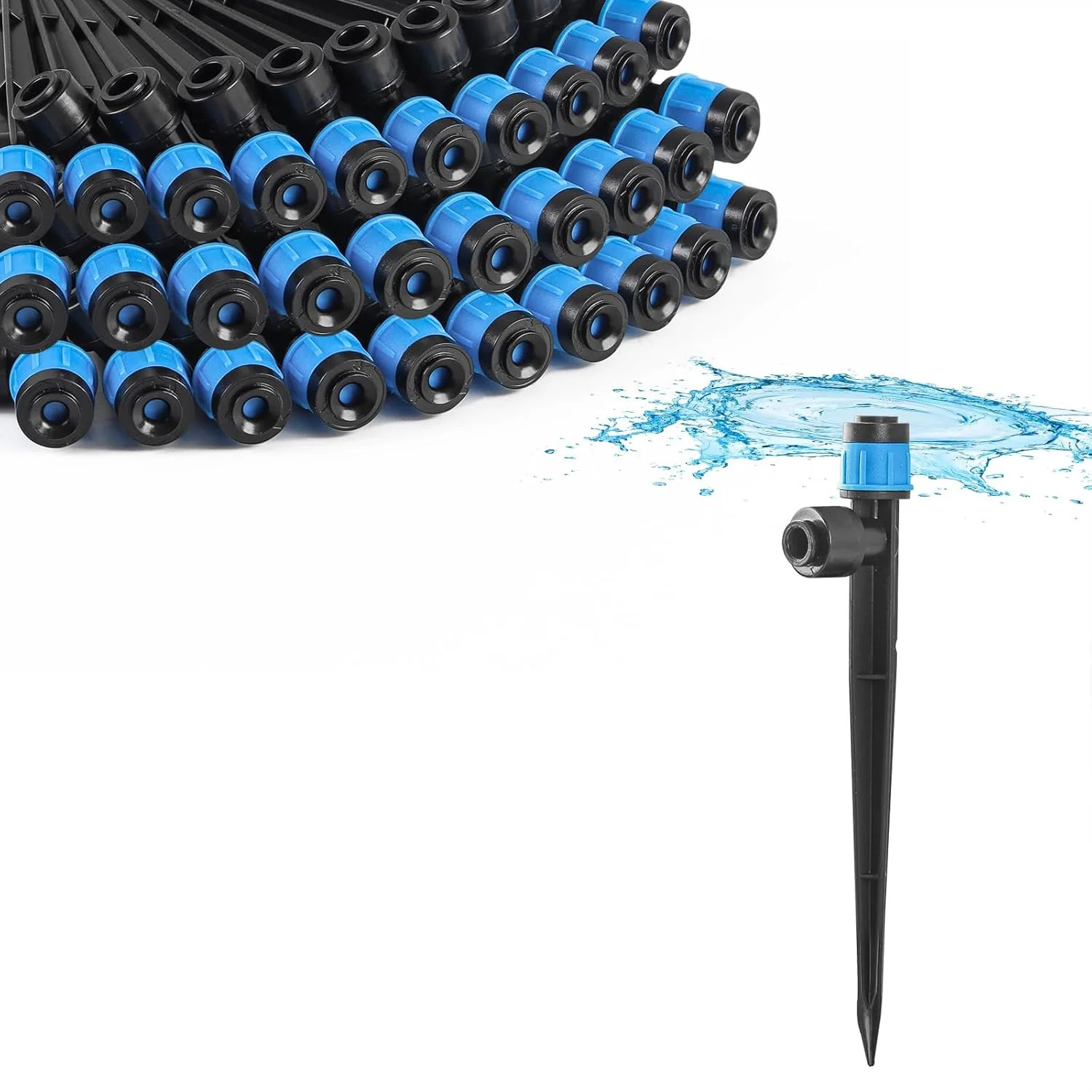 30pcs Quick-Connect Drip Irrigation Emitters Fan Shape for 1/4" Drip Irrigation