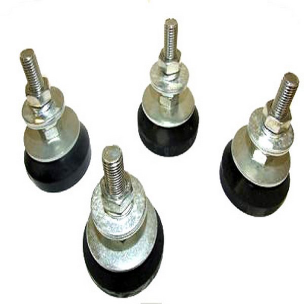 AIR CONDITIONER ANTI VIBRATION SET OF 4 RUBBER FEET / STAND 280KG ROUND ADJUST