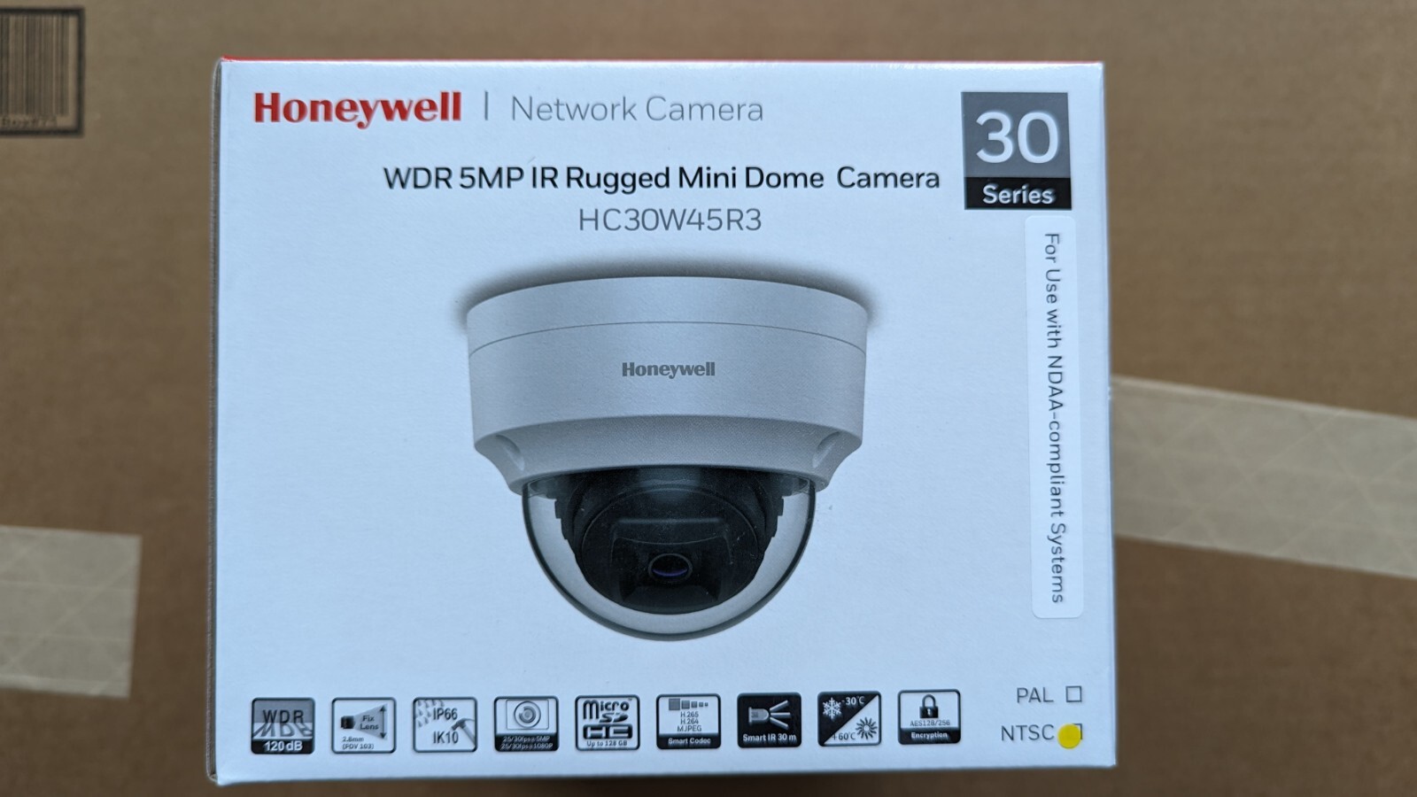 Honeywell 30-Series HC30W45R3 5MP Network Rugged Mini-Dome Camera