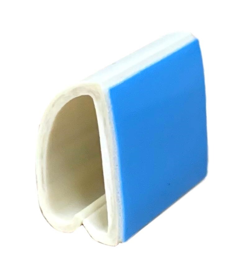52-050012C2, Hellermann Tyton, Adhesive Clamp, Blue and White, Lot of 100