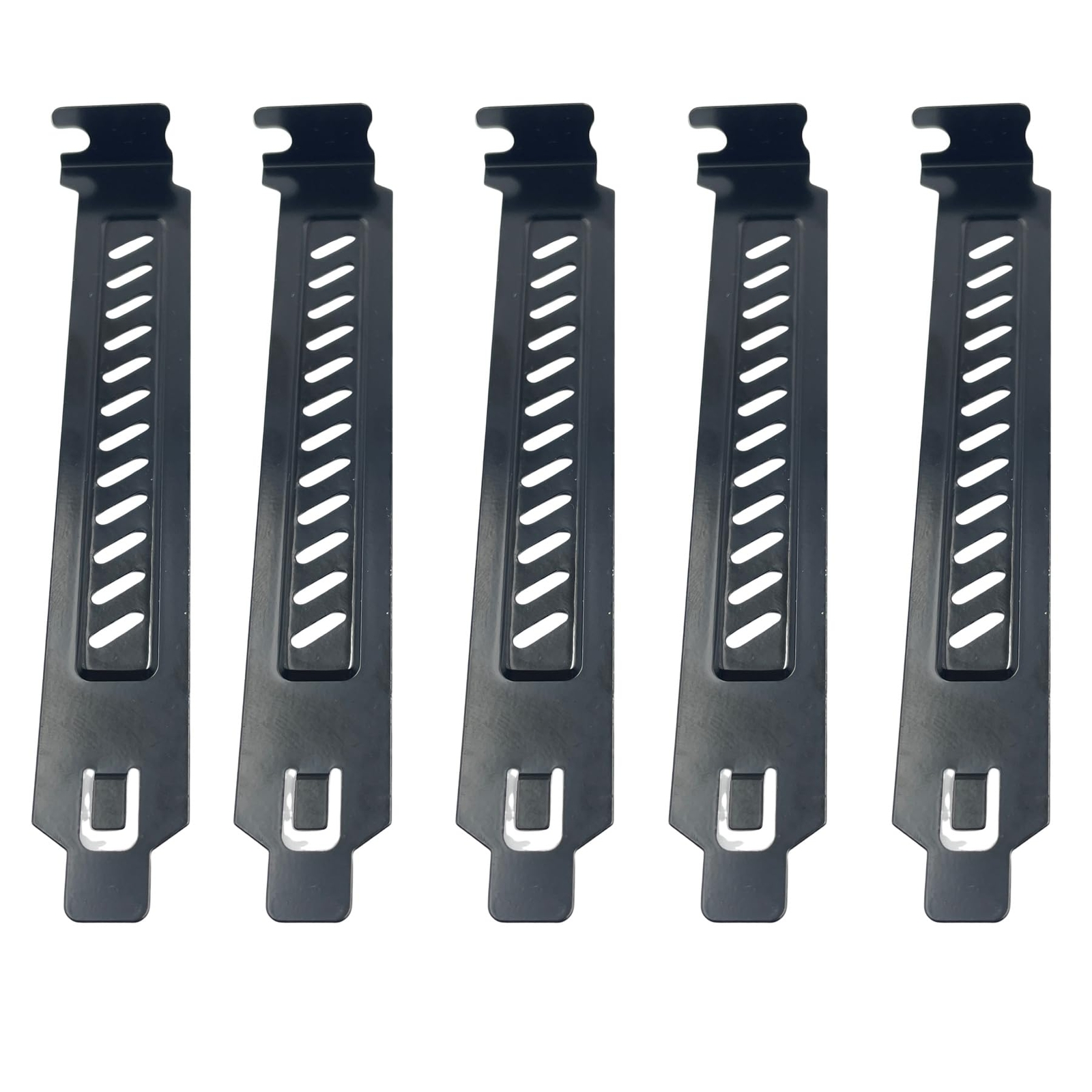 10PCS Black PCI Slot Covers,Dust Filter Bracket Expansion Blanking Plate for Com