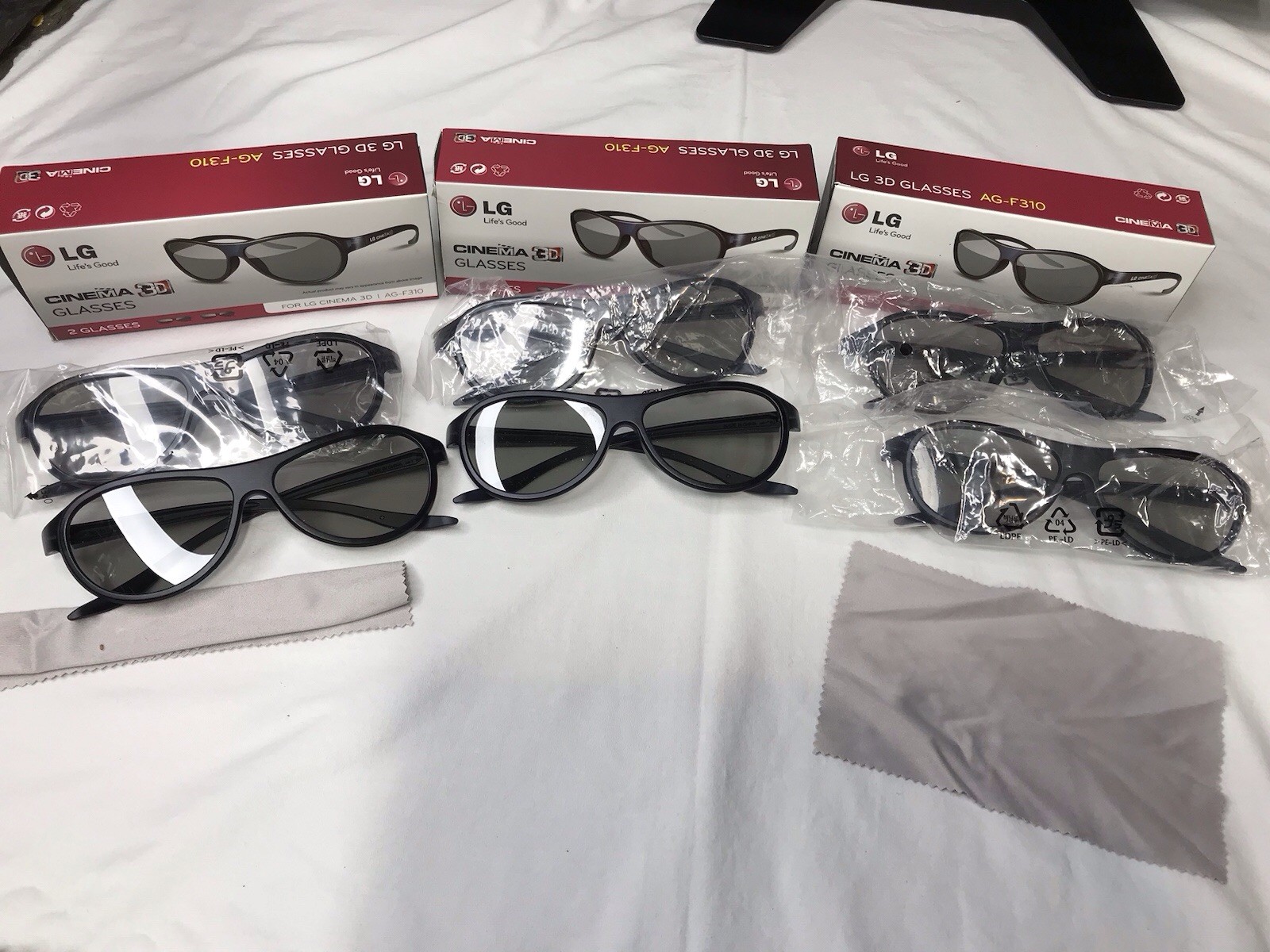 LG AG-F310 3D Cinema Glasses, 6 Pair, New