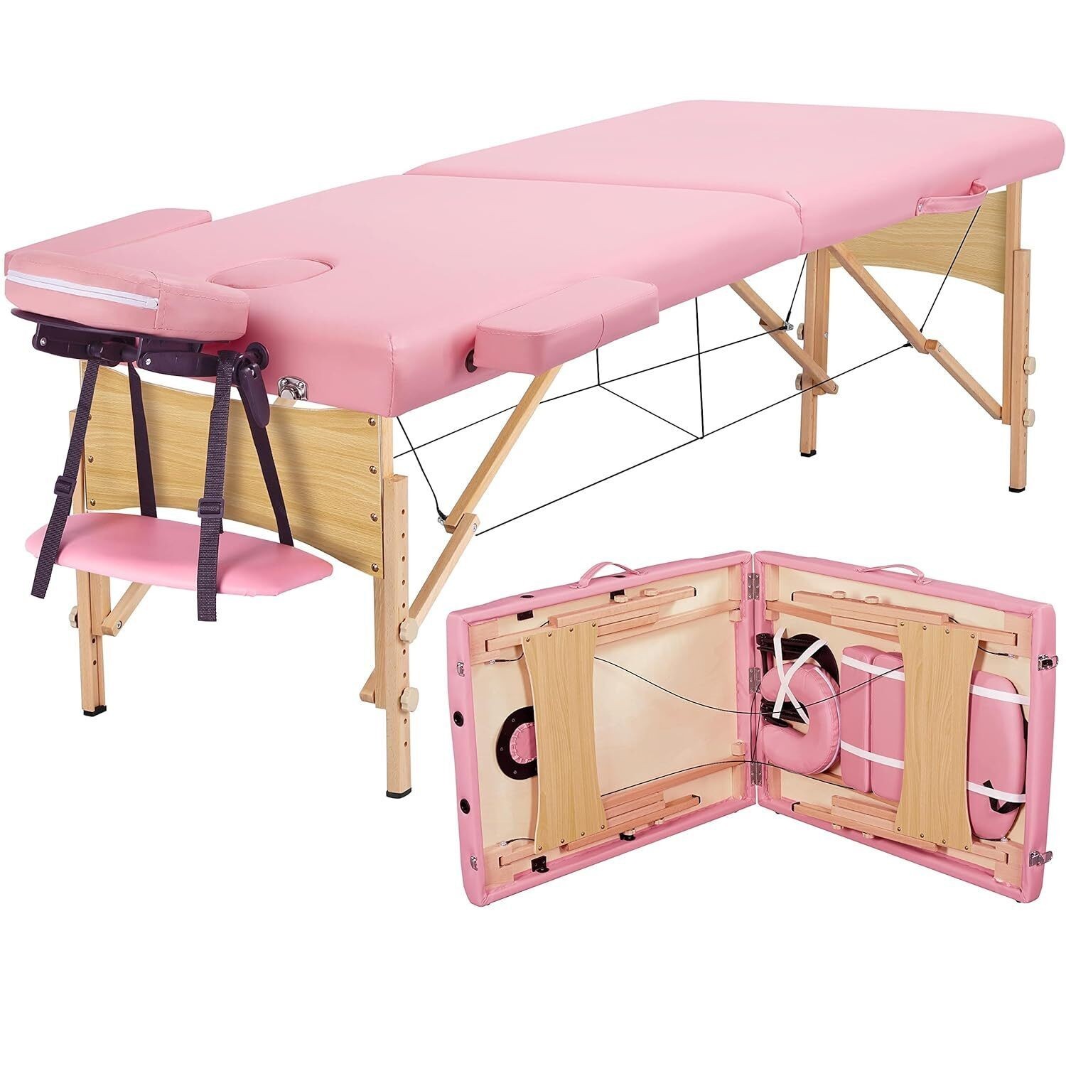Massage Table Portable Lash Beds Spa Bed Massage Couch Foldable Adjustable 28 in