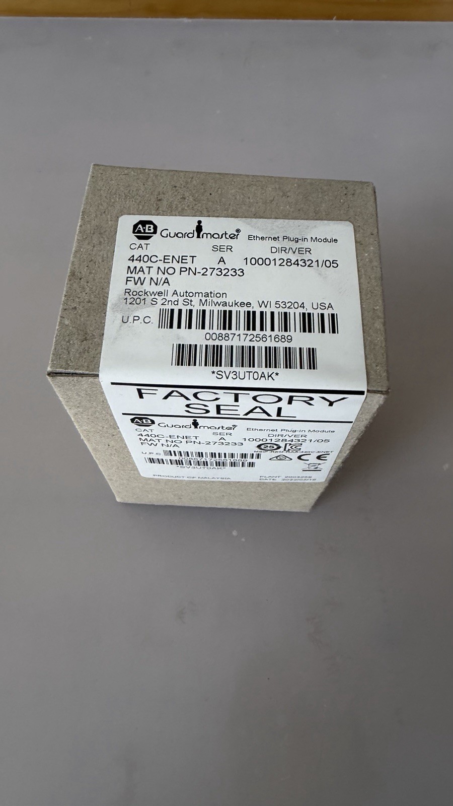 NEW 440C-ENET NEW AB 440CENET Guardmaster Ethernet Plug-in Module Free Shipping