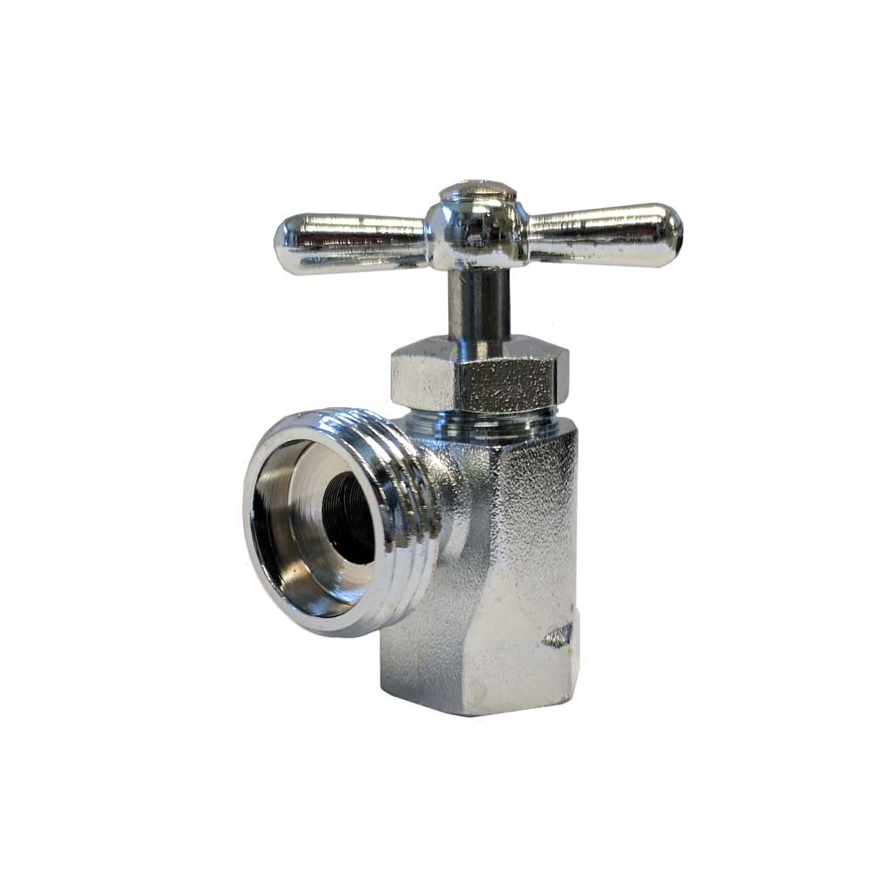 Libra Supply 1/2 inch, 1/2'' Wash Machine Valve Nickle Plated, FIP x GHT, 5pcs