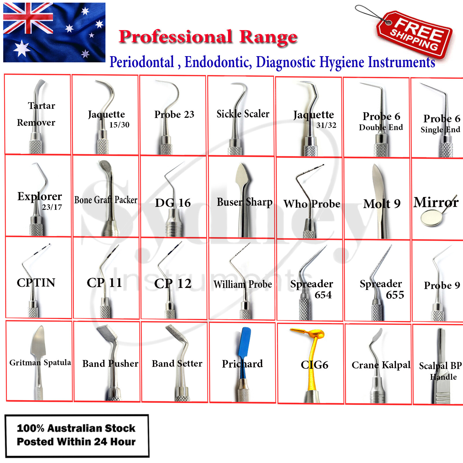 Dental Periodontal Explorer Tooth Measuring Probes &Surgical Implant Instruments