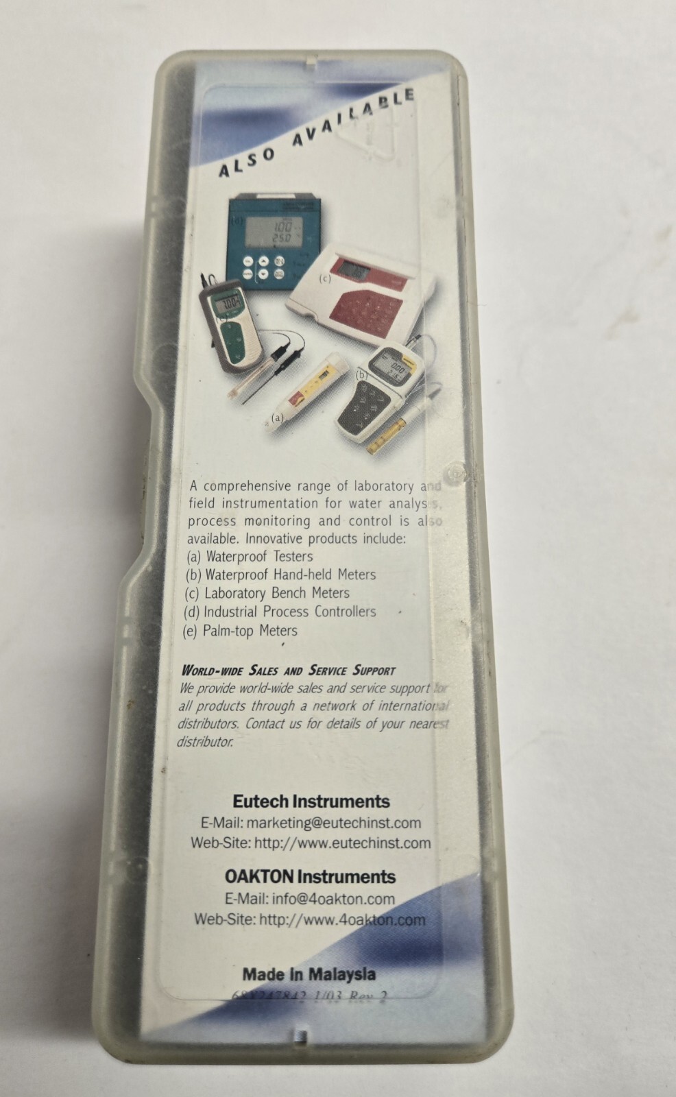 EUTECH INSTRUMENTS CONDUCTIVITY CELL 25608-50.