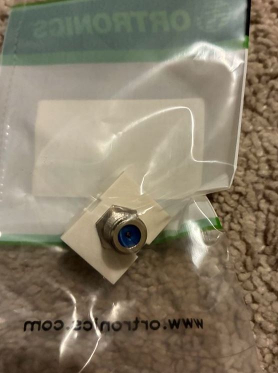Lot of 14 Ortronics OR-63700006 TracJack F Connector Fog White - New Sealed