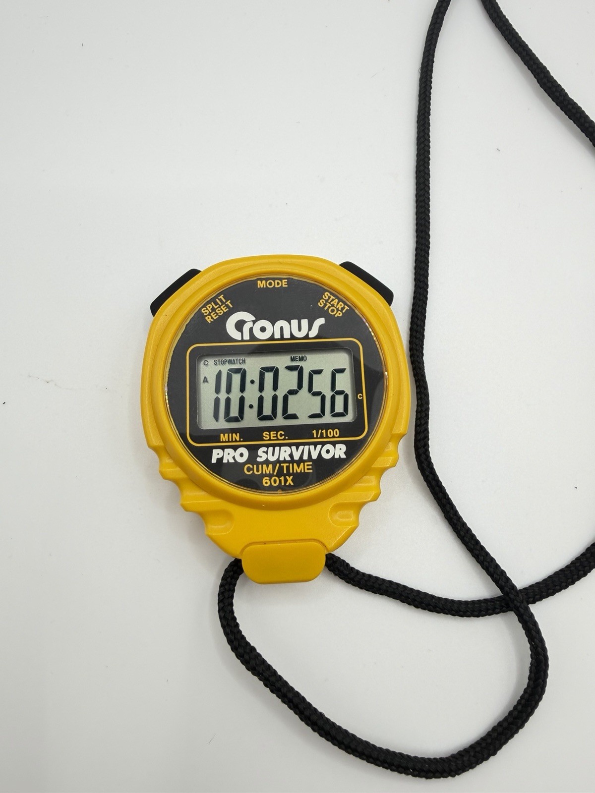 Cronus Accusplit 601X Pro Survivor Stopwatch - Yellow *Tested*