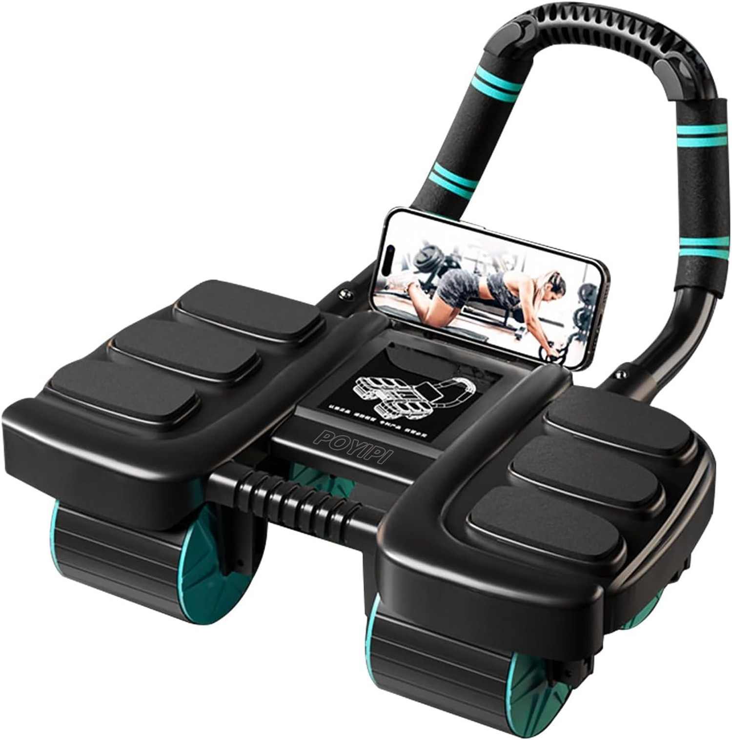 2025 New Ab Wheel Roller with Elbow Support - Automatic Rebound Abdominal Whe...
