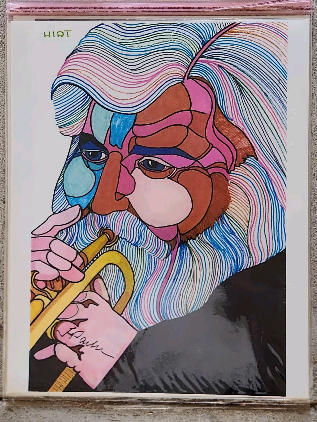 Ferdie Pacheco "Hirt"  Al Hirt Art  Print 16" x 20" Machine Signed