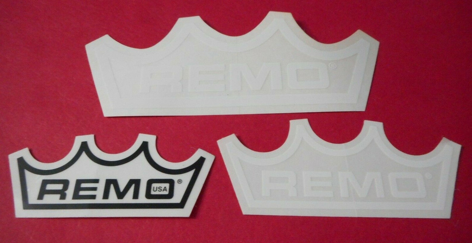 3 New Remo USA Drums Decal Stickers, Lot L1