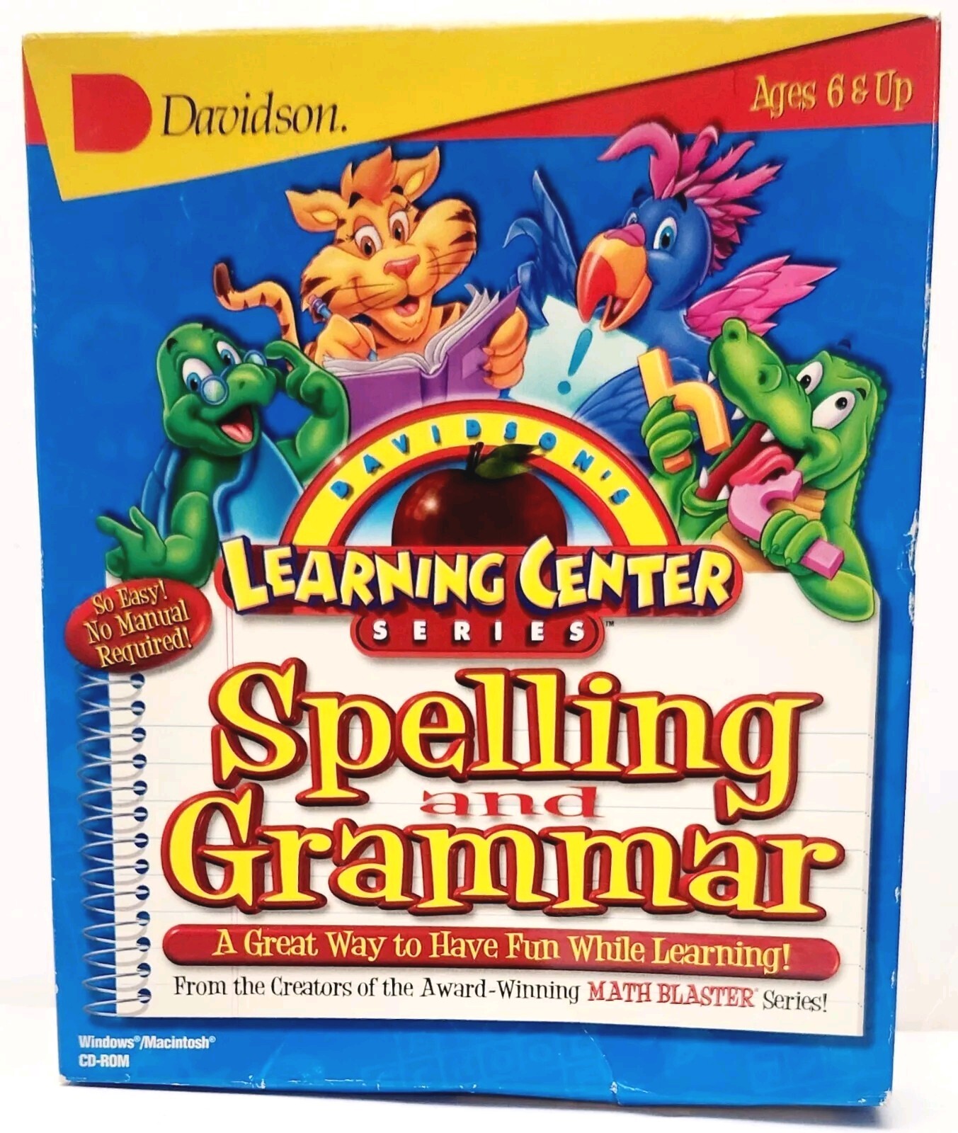 Davidson Learning Center Series: Spelling & Grammar CD-ROM, Vintage 1998, Age 6+
