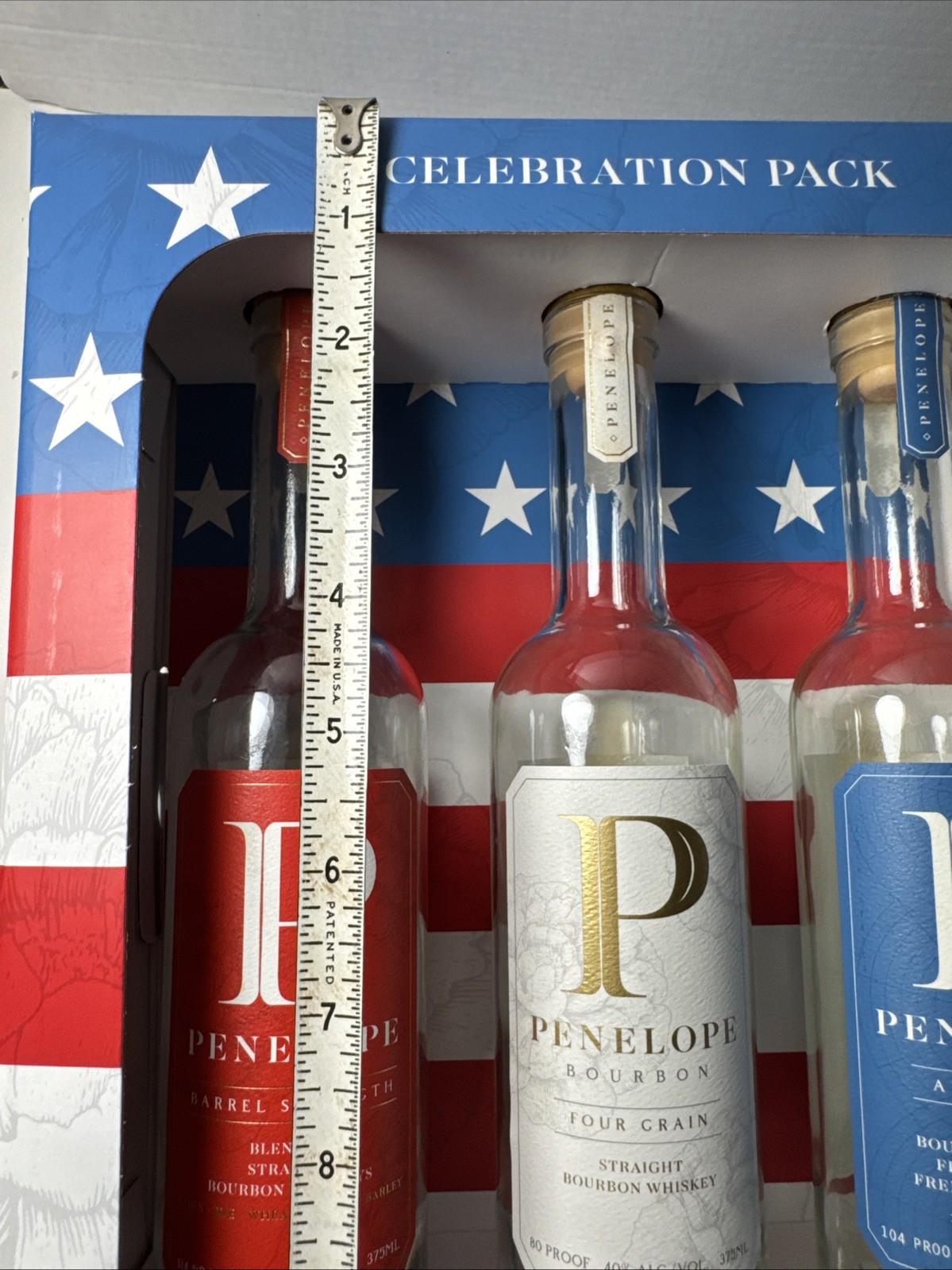Empty Penelope USA Celebration Pack Collection Whiskey Bottles Barrel Architect
