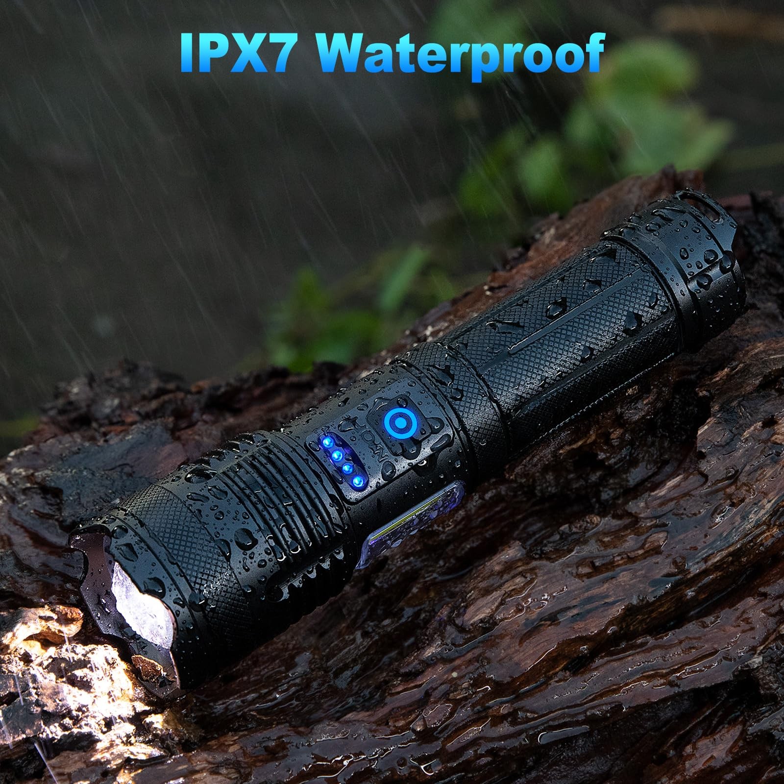 Flashlights 90,000 High Lumen - 2 Pack, Ultra Bright Rechargeable Flashlight ...