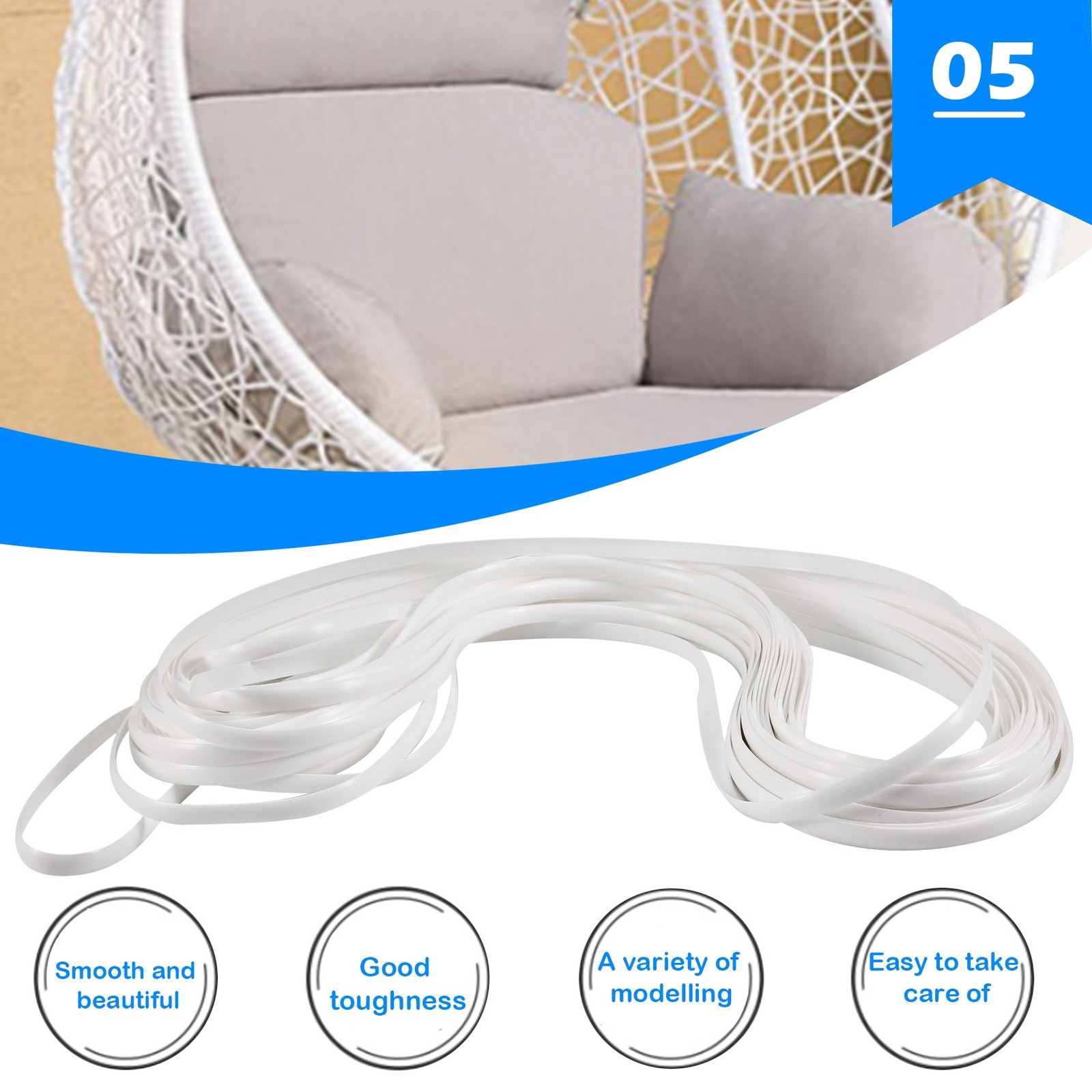 Wicker Repair Supplies Synthetic Rattan Material, Patio Furniture Repair5874