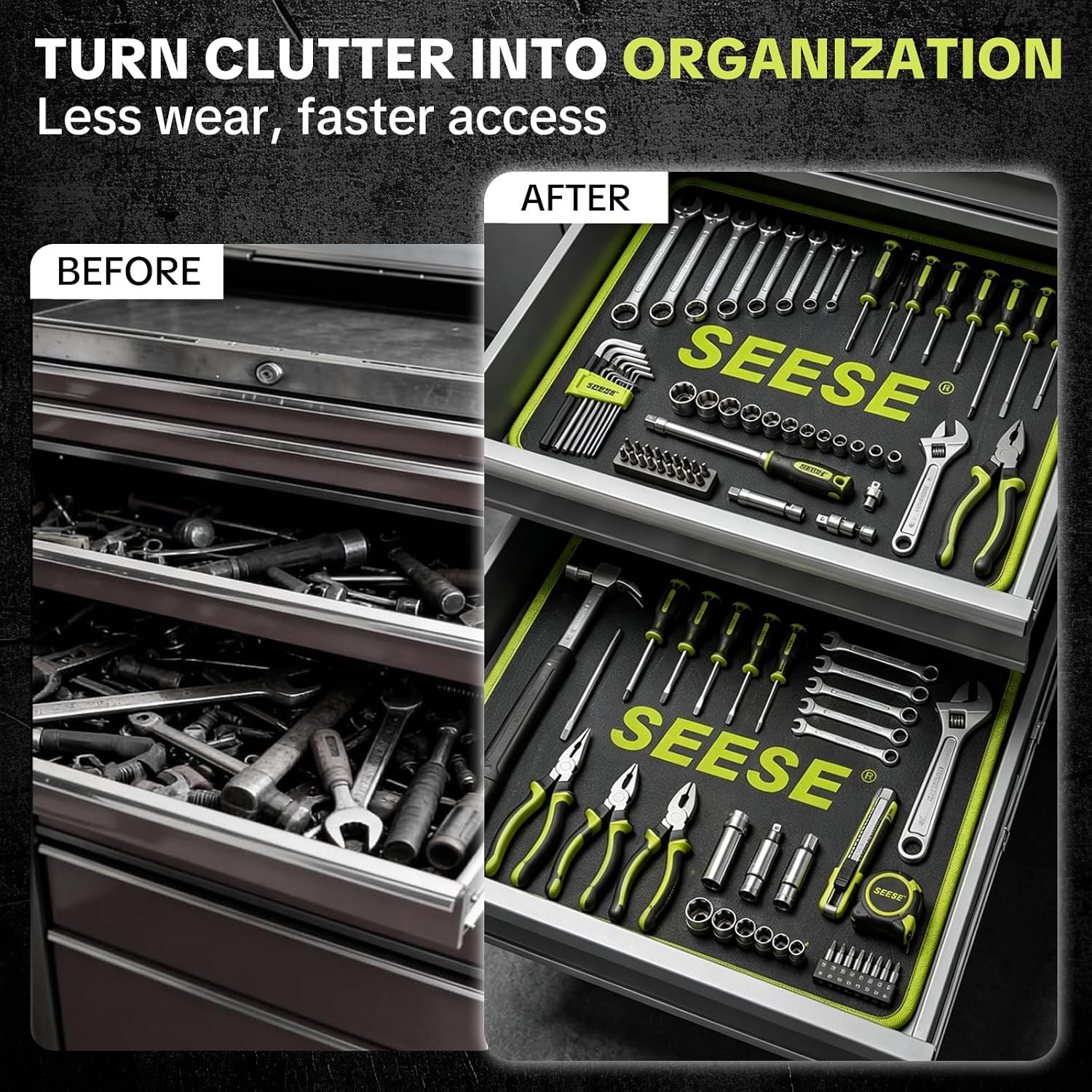 Flexible Magnetic Tool Mat: Features 8 Powerful Magnets for Holding Tools & Meta