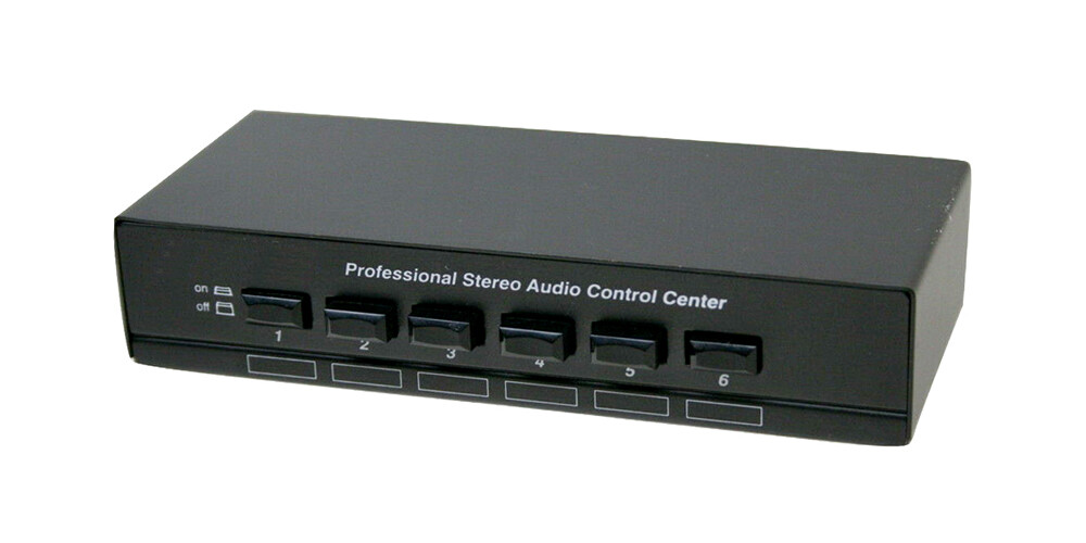 6-Way Stereo Speaker Selector Amplifier Switch Selector