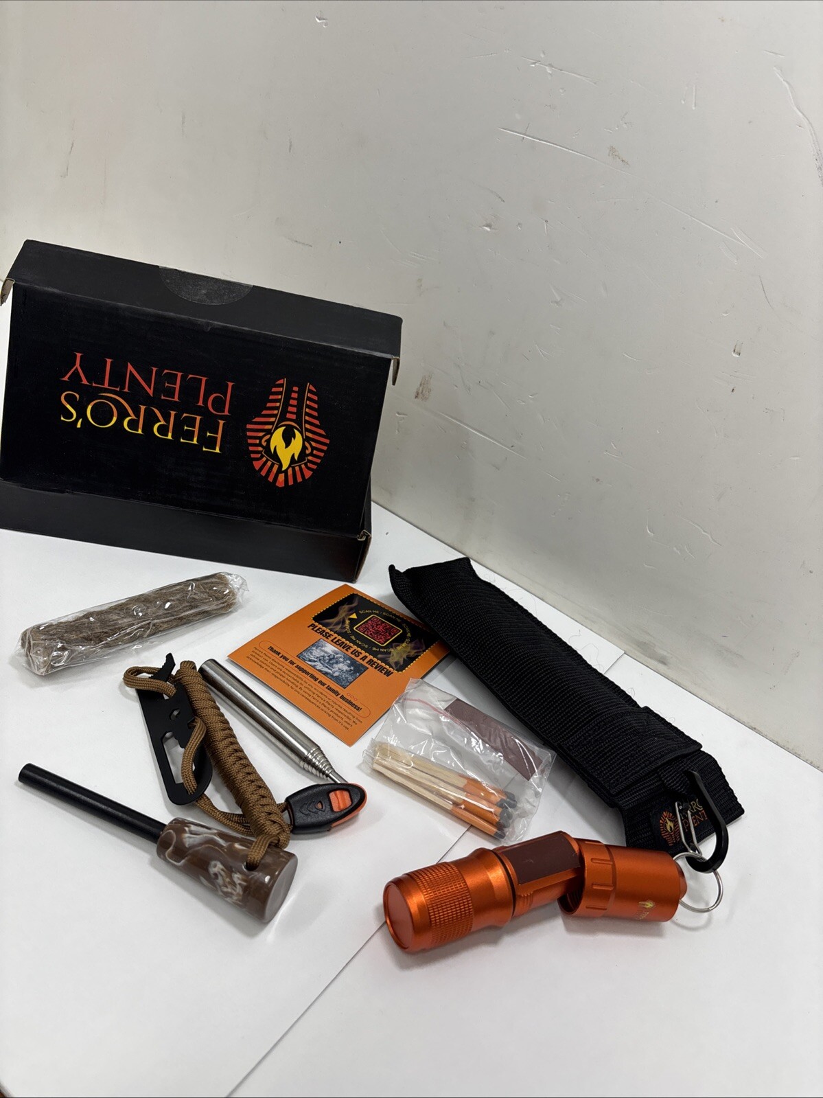 Ferro Rod Fire Starter| Kit .Waterproof Matches