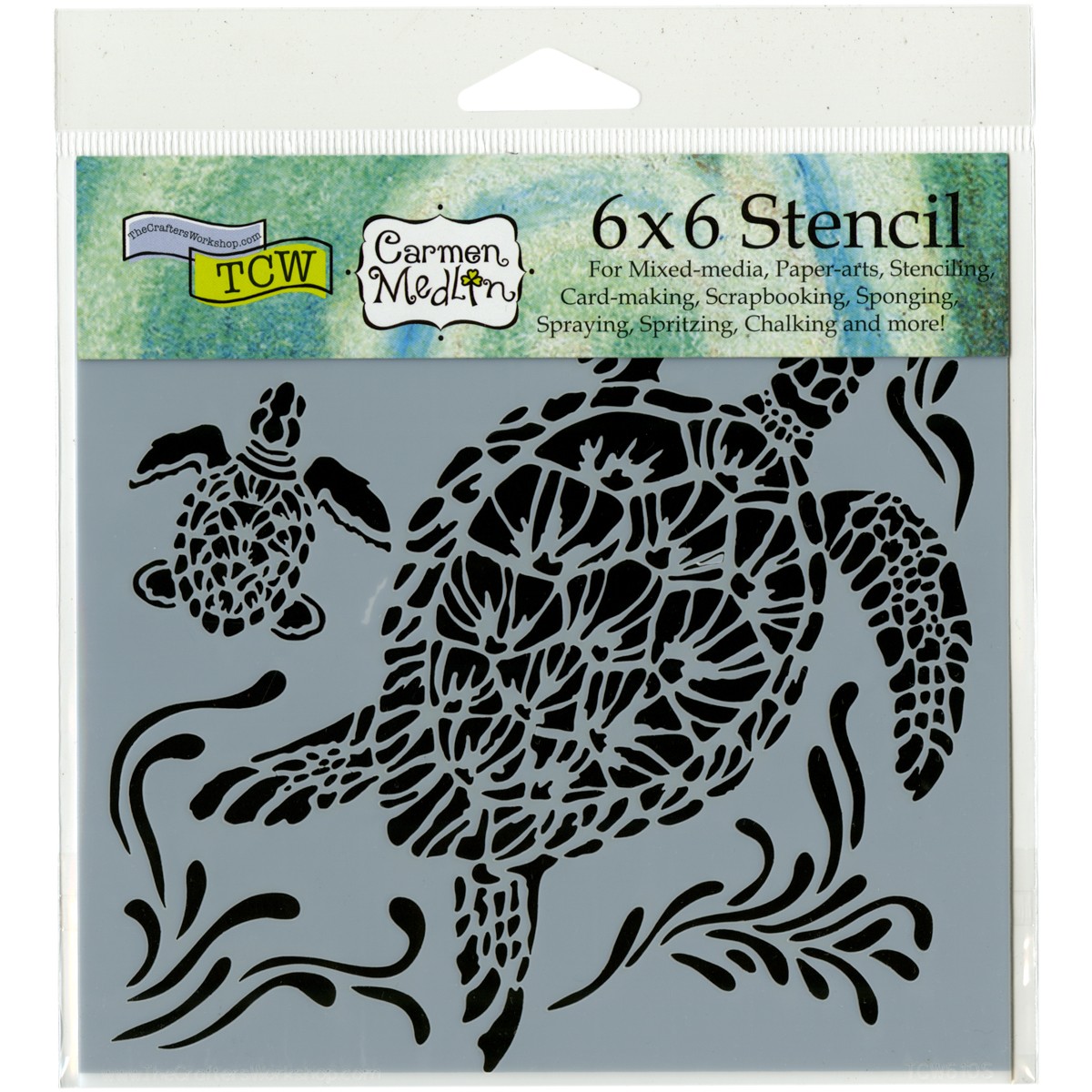 Crafter's Workshop Template 6X6 Sea Turtles