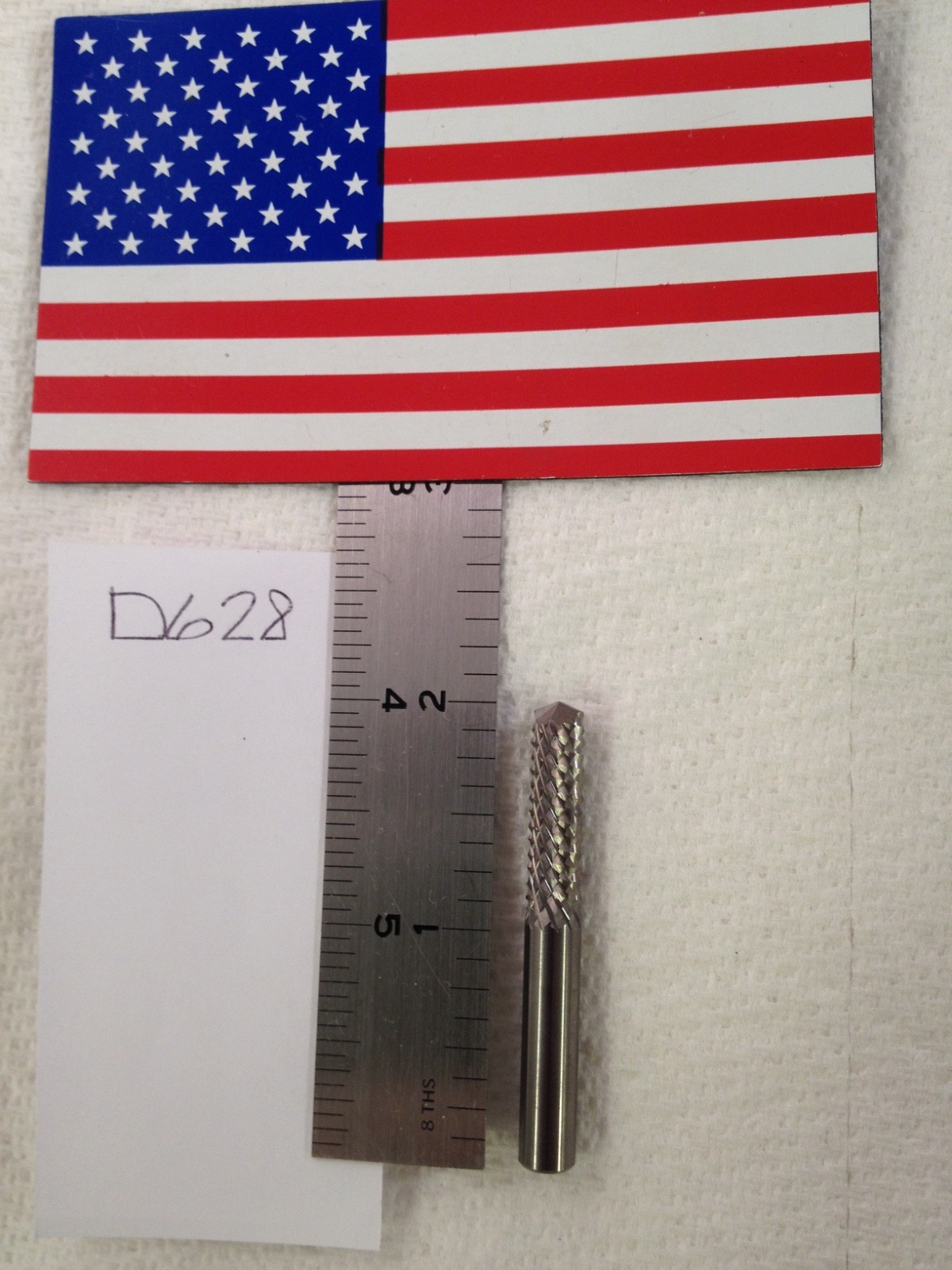 1 NEW 1/4" (.250) SHANK CARBIDE BURRS DIAMOND CUT. DRILL POINTER USA MADE {D628}