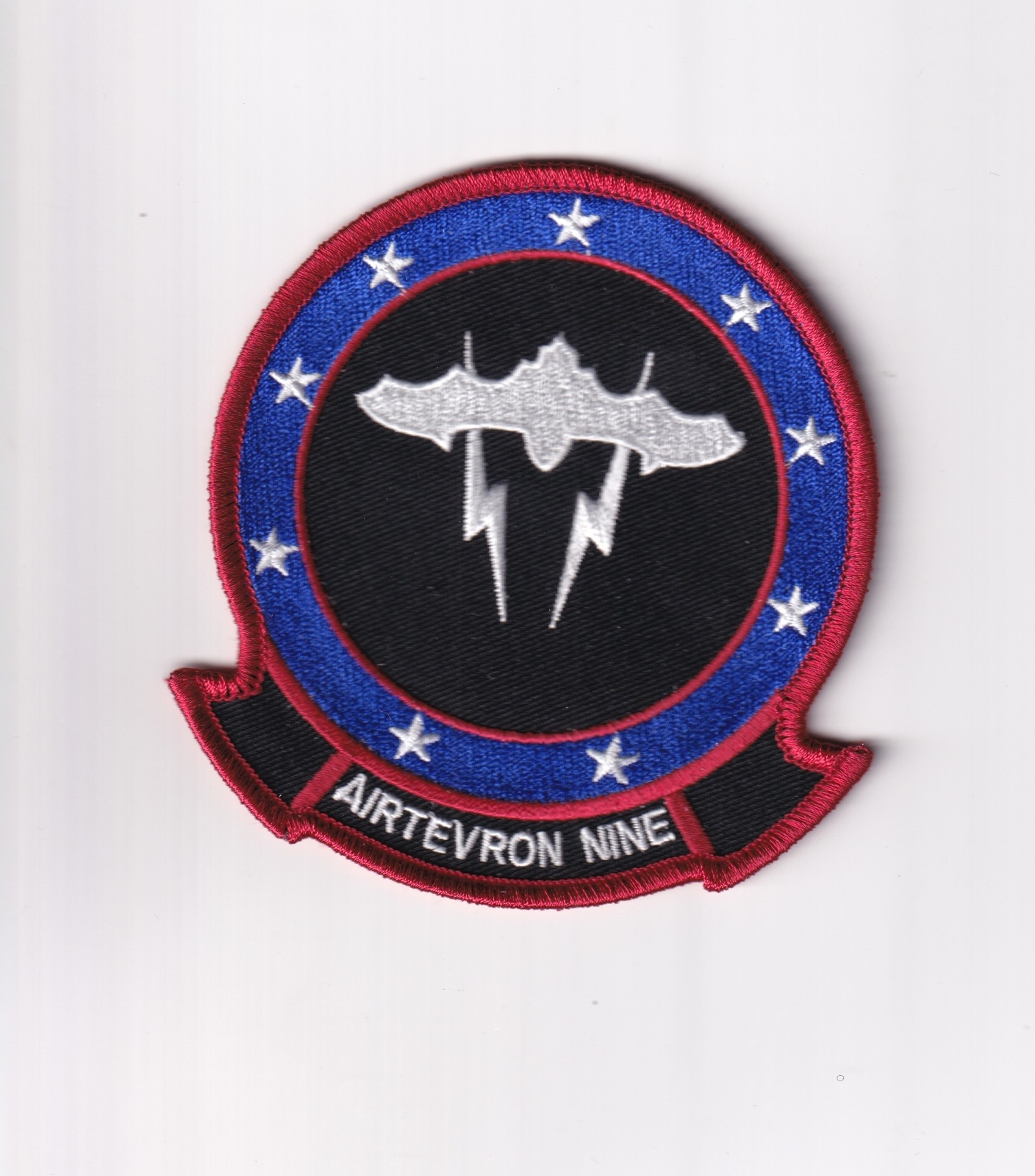 VX-9 Vampires Red White and Blue Patch, 4 inch, Iron On