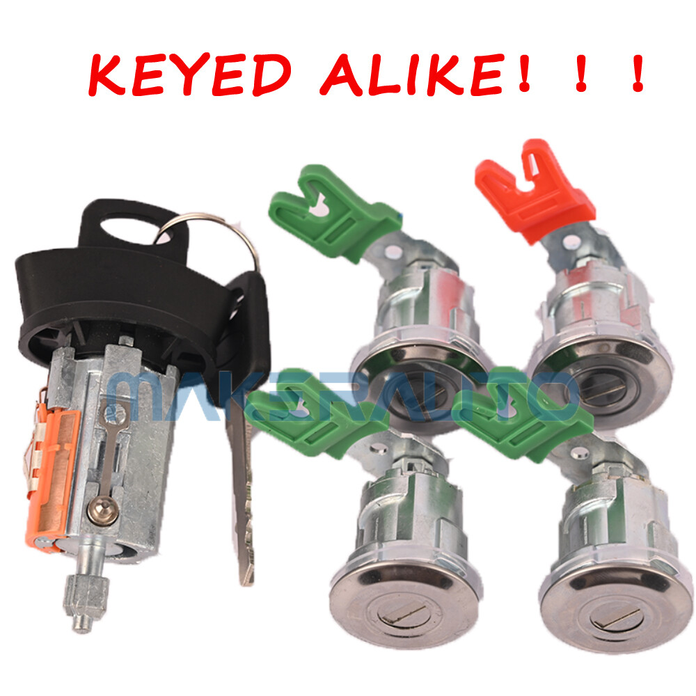 Ignition Switch & Door Lock Cylinder W/Clips For Ford E Series Van E150 250 350