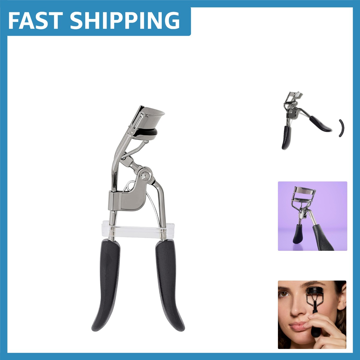 Strong and Contoured Curling Tool with Extra Pad for Voluminous Lashes
