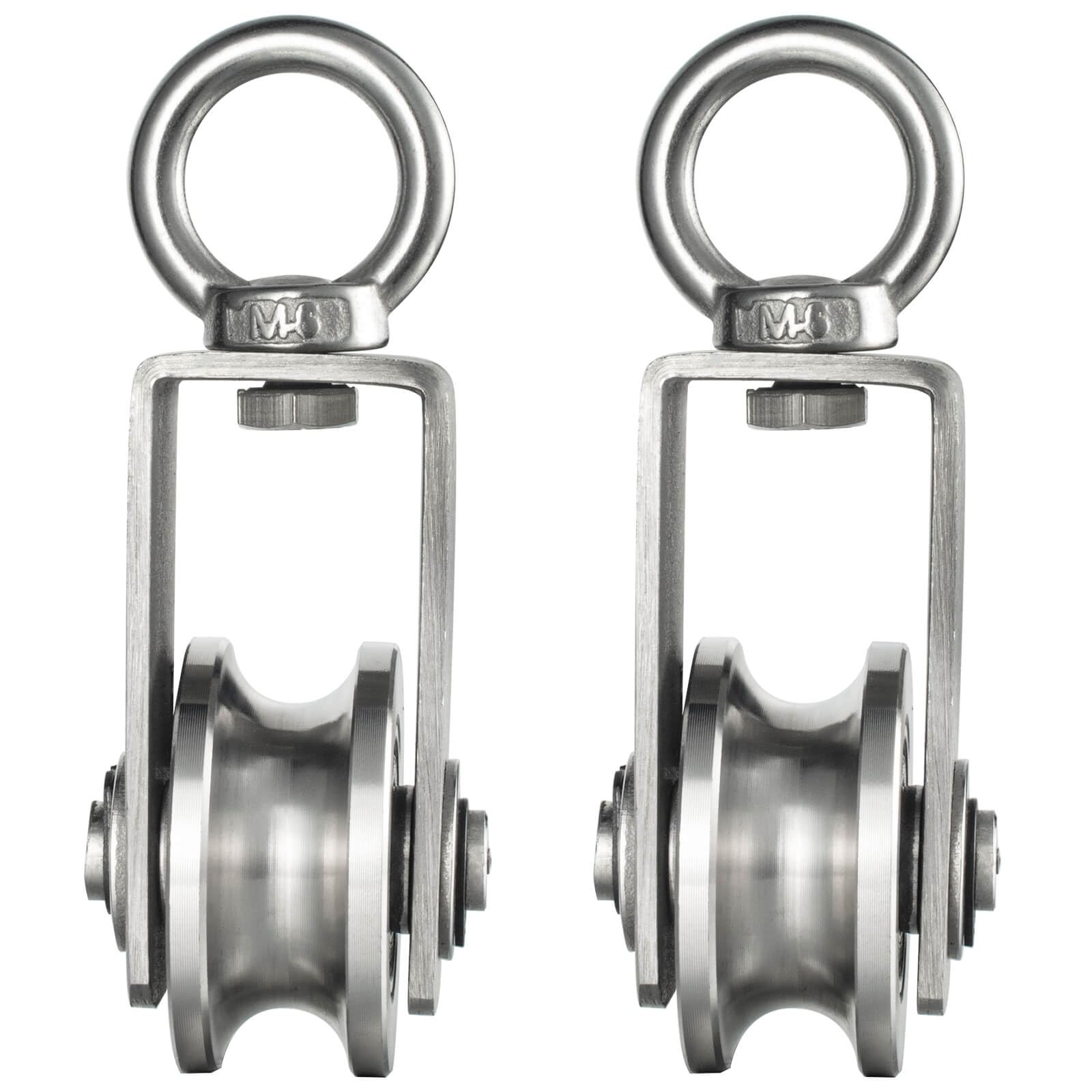 Cable Pulley Wheel for Rope with Bearing, Smooth No Noise, 360° Swivel Small ...