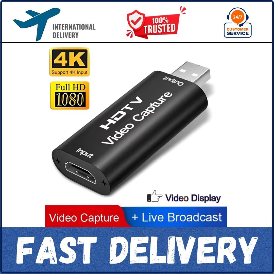 HDMI to USB Video Capture Card 1080P Recorder Phone Game Video Live Streaming US