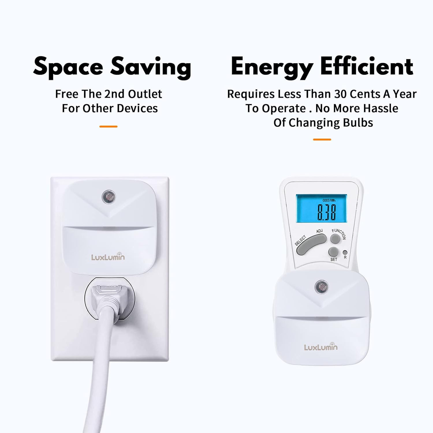 LED Night Light, Lights Plug into Wall with Dusk-to-Dawn Daylight White