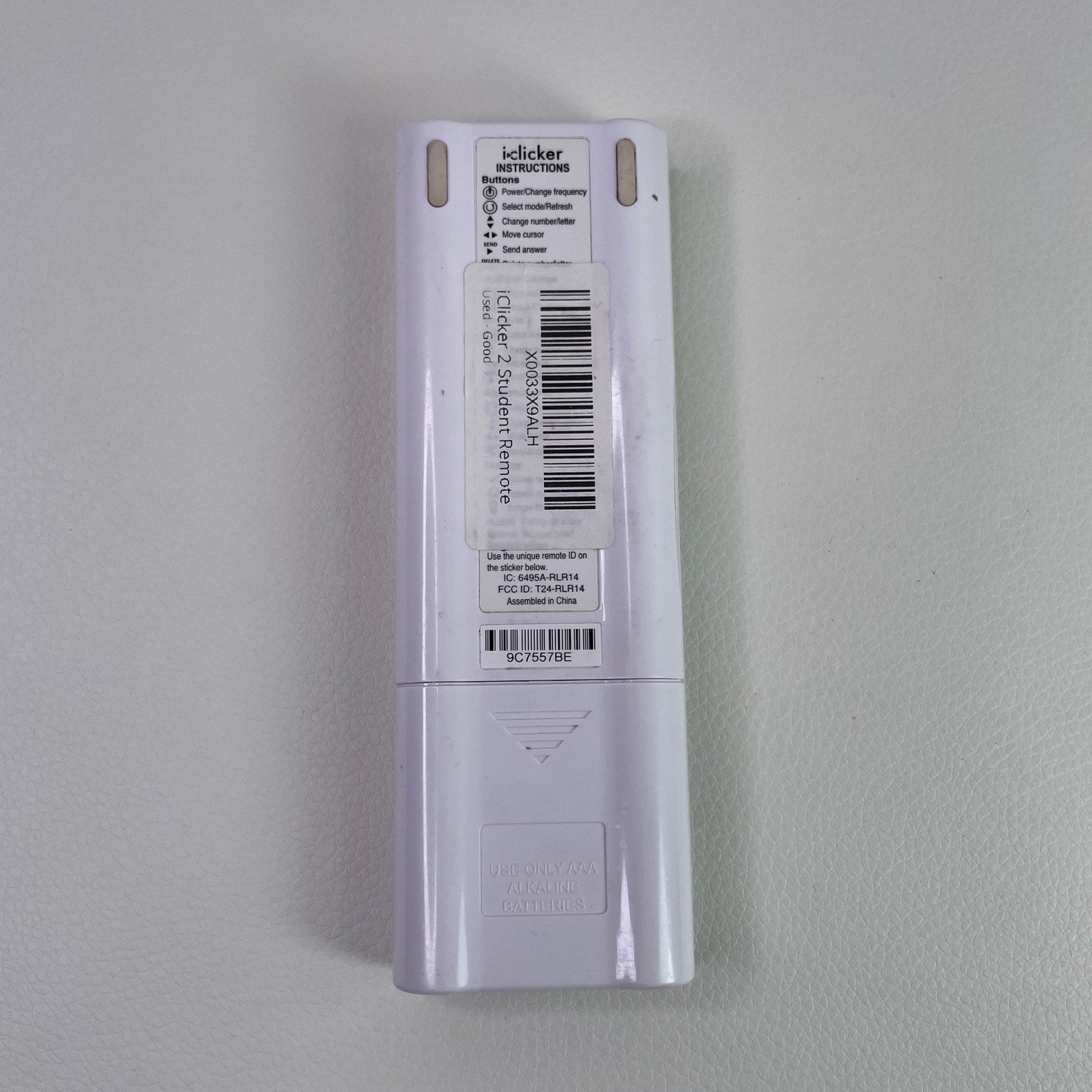 iClicker 2 Student Remote White 9C7557BE ~TESTED Fast Shipping