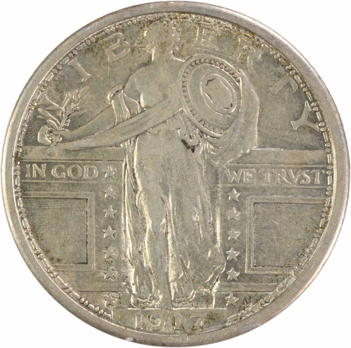 1917 Standing Liberty Silver Quarter Type 1 EF Uncertified #513