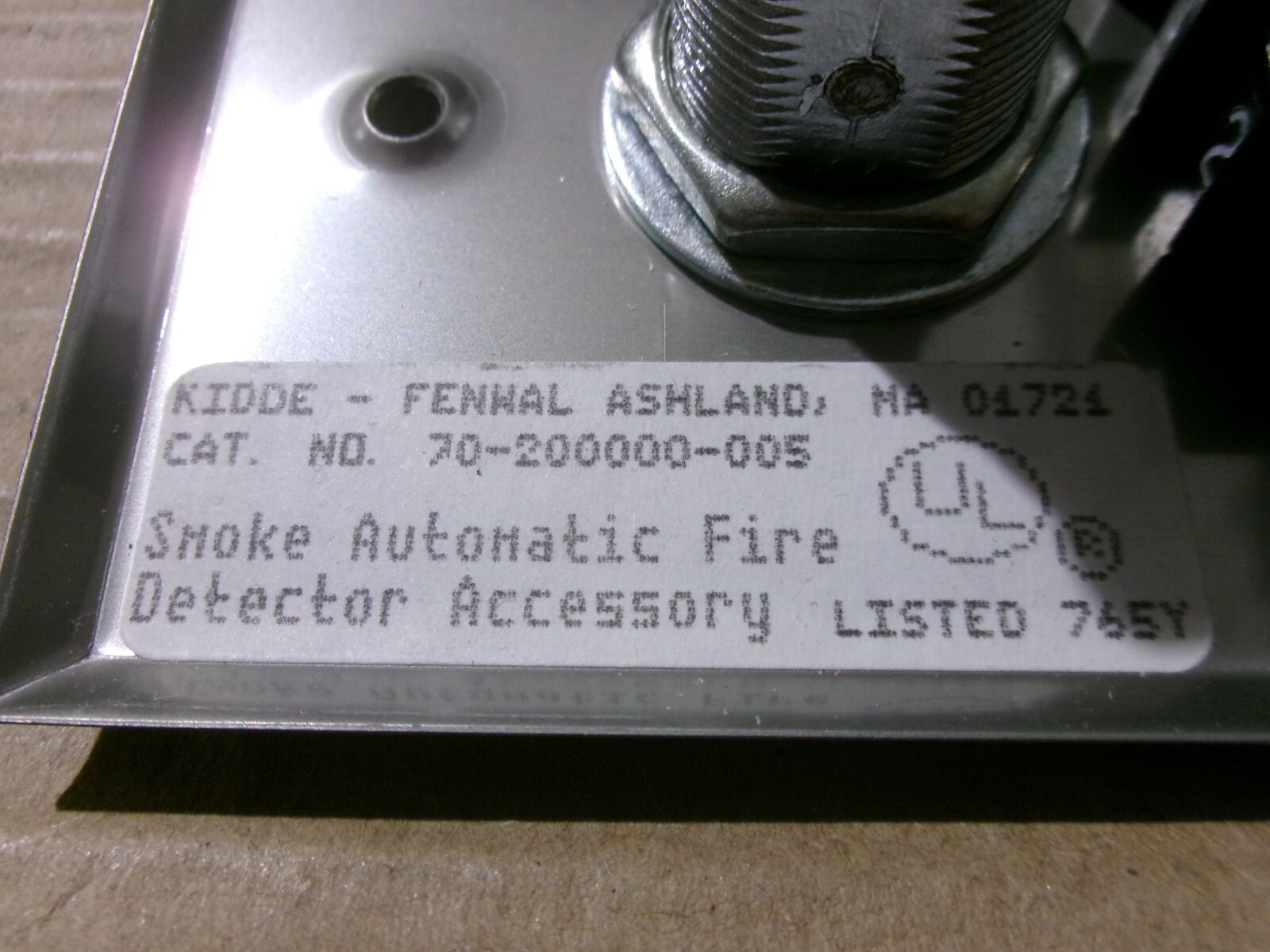New Kidde/Fenwal 70-200000-005 Detector Smoke Automatic Fire Accessory