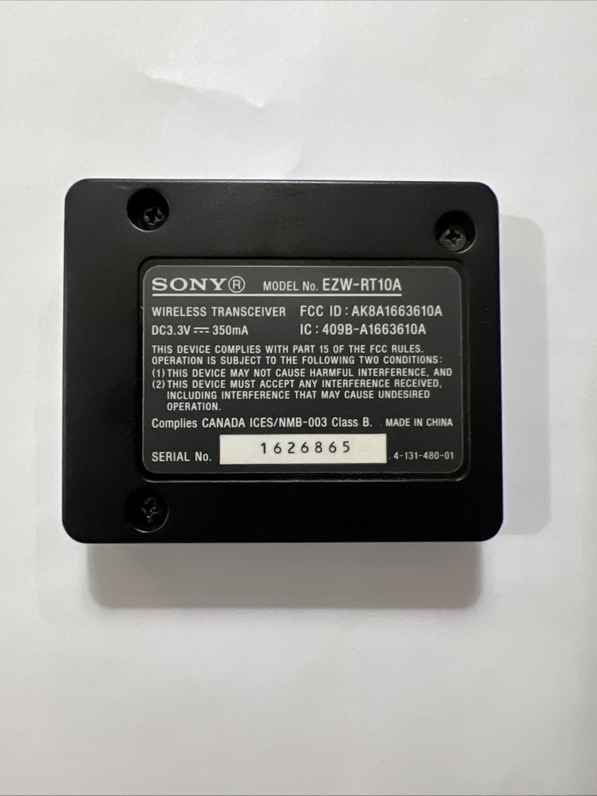 Sony S-AIR Card - Model: EZW-RT10A - Wireless Transceiver Transmitter "Used"