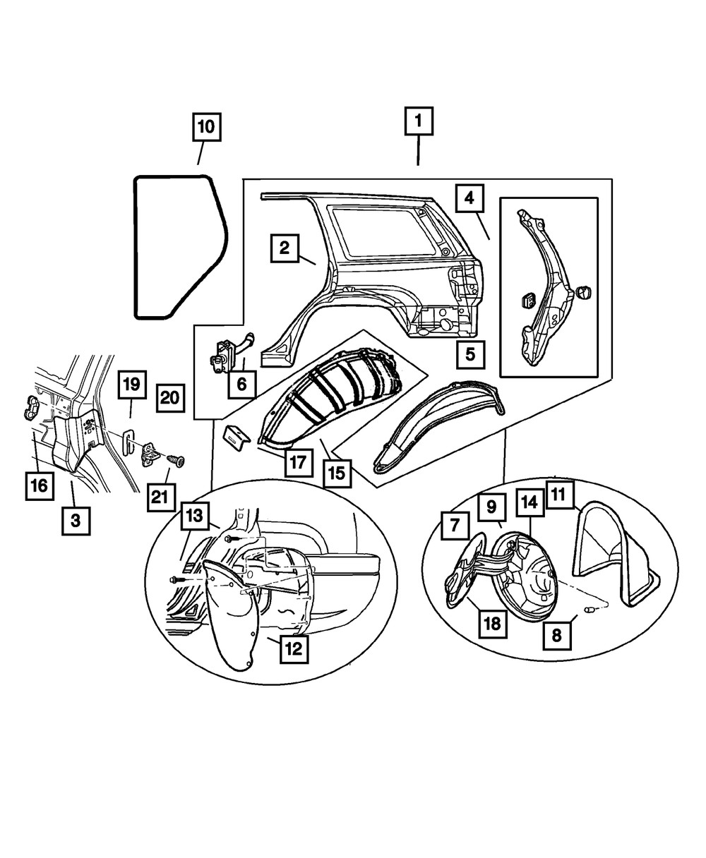 Genuine Mopar Splash Shield Right 55136500AD