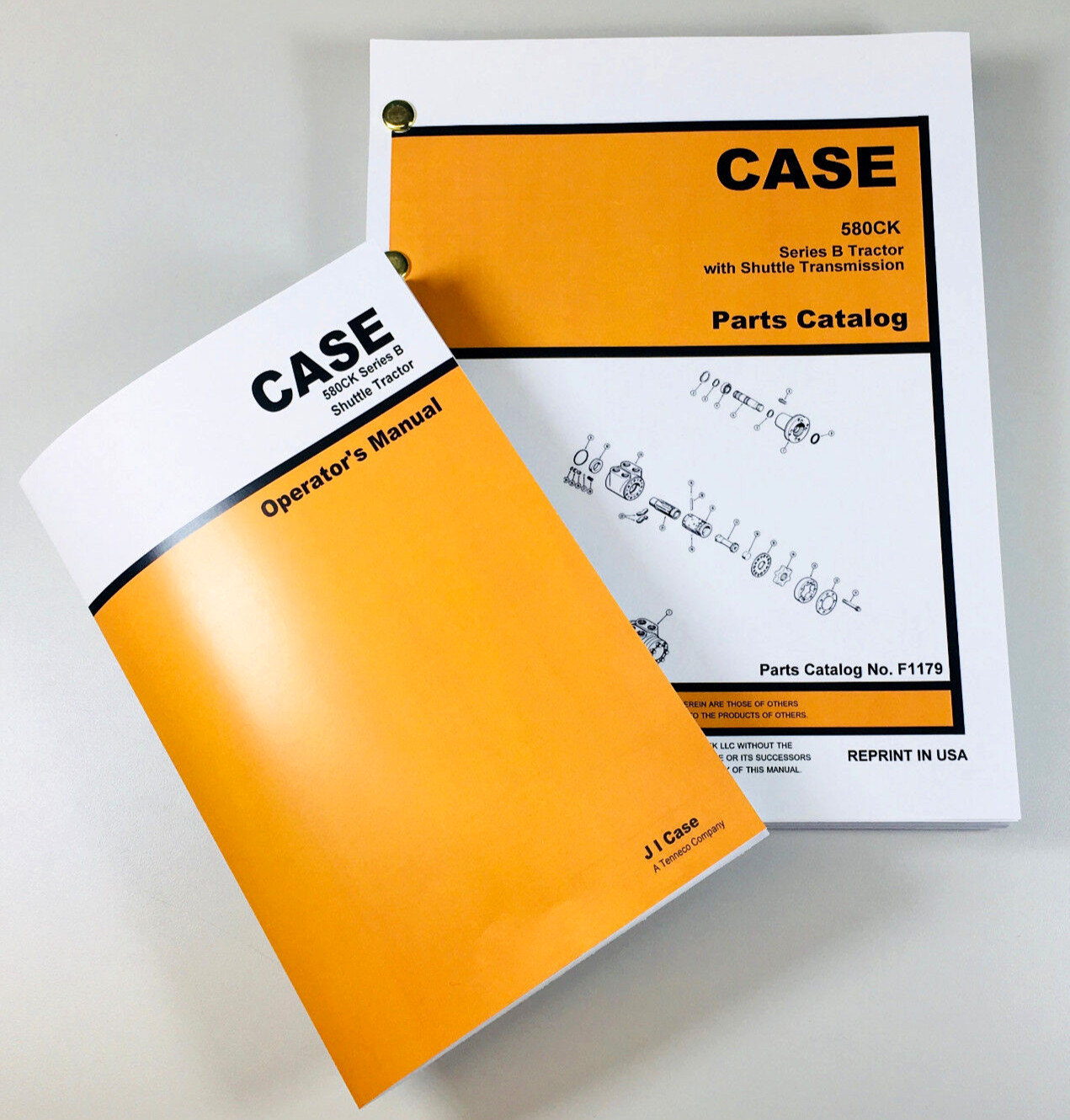 Case 580Ck Series B 580B Shuttle Tractor Operators Manual Parts Catalog Set