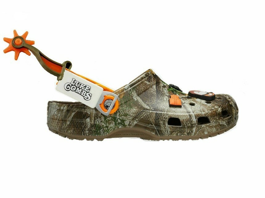 Spurs For Croc type Sandal - Luke Combs X  camo hunter orange FishGunn