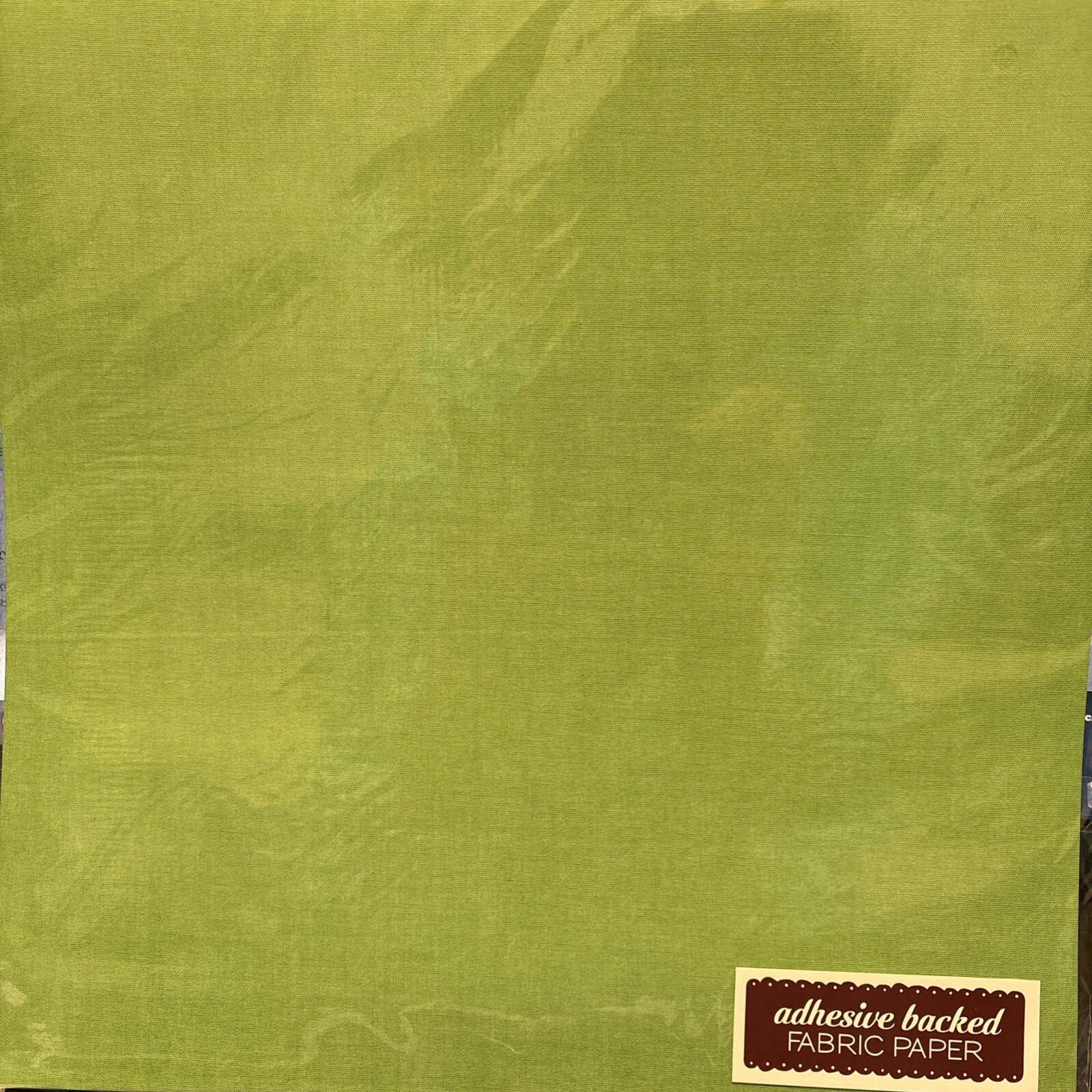 AMERICAN CRAFTS - 12x12 ADHESIVE BACKED FABRIC PAPER "MOSS" - SET OF 3