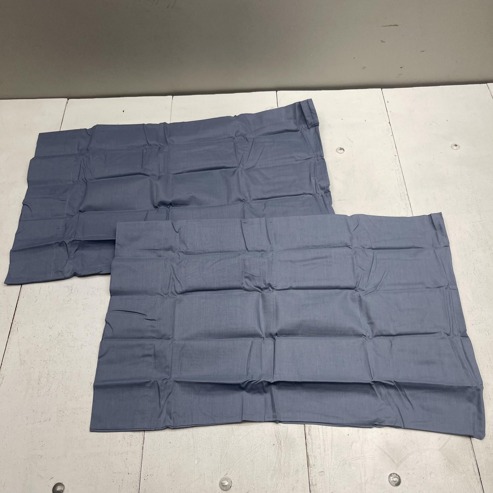 Hometown Value Standard Pillowcases Set Of 2 100% Cotton 20x30 Blue Flint Stone