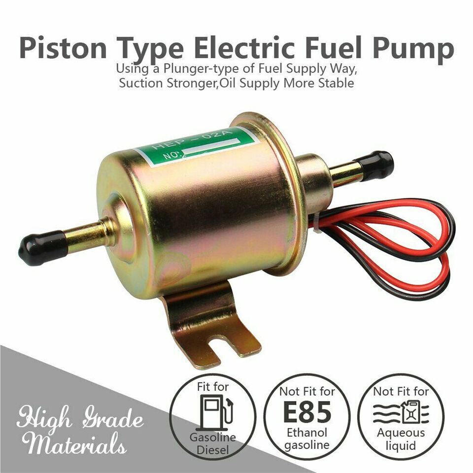 HEP-02A Inline Universal 12V Low Pressure Gasoline Diesel Electronic Fuel Pump