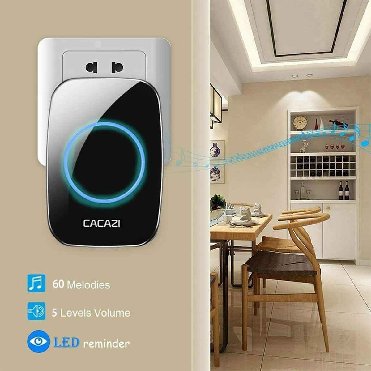 Wireless Doorbell Plug-In LED Lights Waterproof Long Range Receiver Remote LOUD
