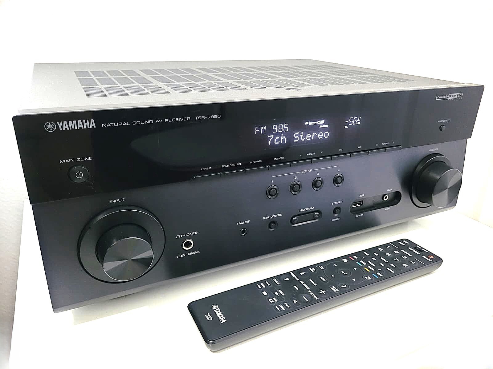 YAMAHA TSR-7850 Network Receiver 7.2 Dolby Atmos WiFi BT 4K Remote bundle TESTED