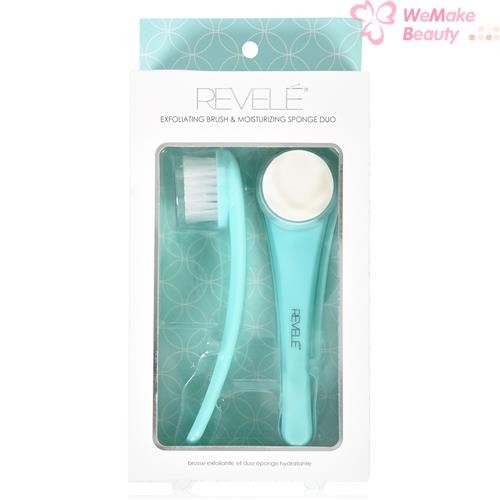 Revele Exfoliating Brush & Moisturizing Sponge Duo New In Box